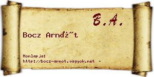 Bocz Arnót névjegykártya